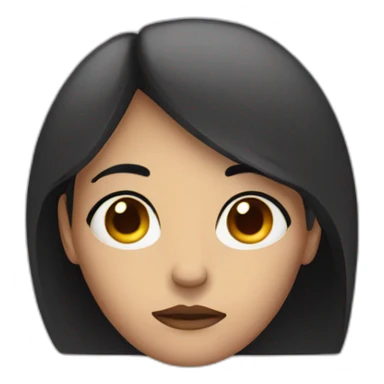 depressed woman dead eyes sticker