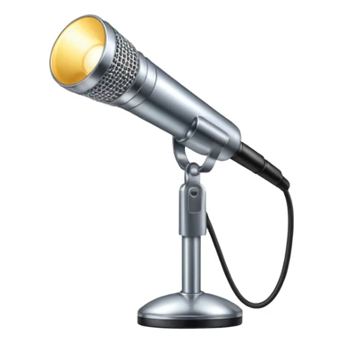 stage spotlight shining on a microphone sticker