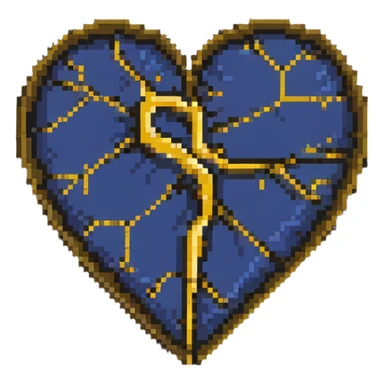 kintsugi heart pixel art sticker