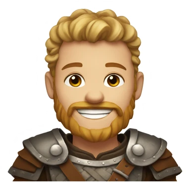 young viking smiling sticker