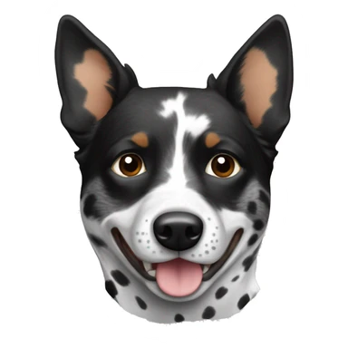 Black and white spotted Australian cattle dog sticker