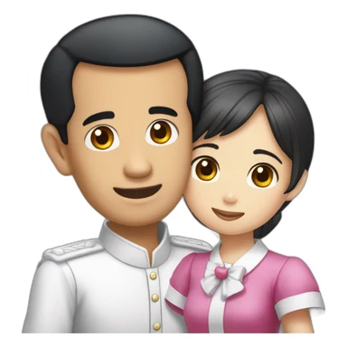 President Jokowi holding anime madoka girl sticker