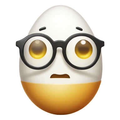 egg wearing glasses sticker