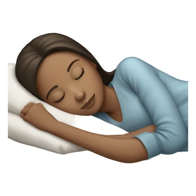 White Brunette girl sleeping sticker