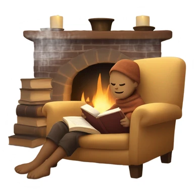 Cozy next to fire  sticker
