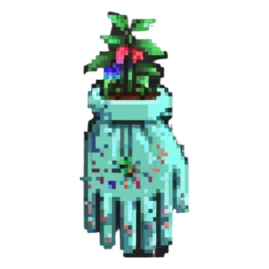 colorful gardening gloves sticker