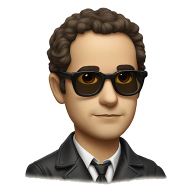 young jean luc godard with sunglasses sticker