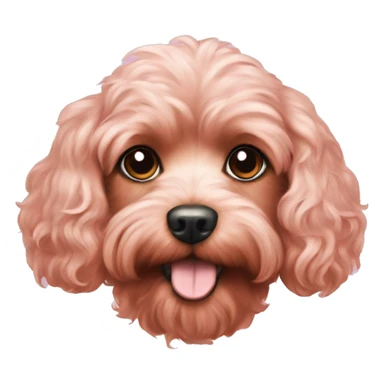 Pastel Pink cavoodle face sticker