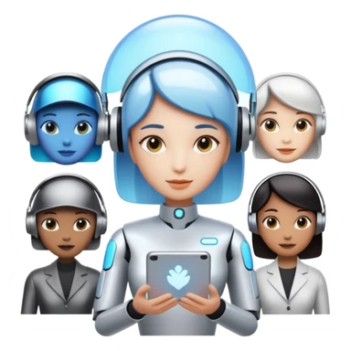 Personalized AI assistants manage daily urban life.  sticker