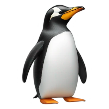 penguin in a top sticker