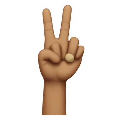 hand peace sign with thumb sticking out sticker