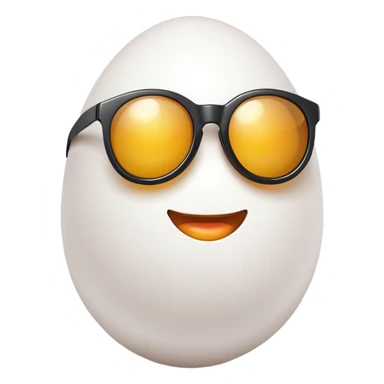 egg with sunglasses sticker