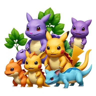 create 50 emoji for pokemon sticker