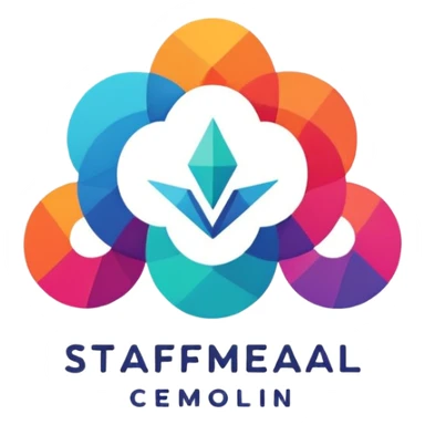 Staff team logo with name no faces sticker