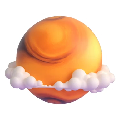Planet Venus, circular, no rings, with swirling clouds sticker