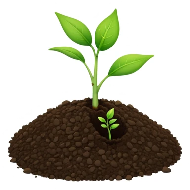 A small green seedling with two tiny leaves just sprouting from soil, with a subtle 1% symbol nearby, symbolizing incremental growth and the 1% improvement principle sticker