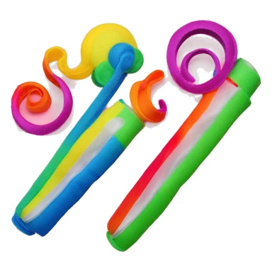 a  singleplastic colorful Velcro Curlers sticker