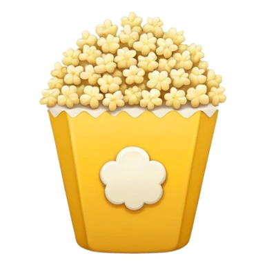Simplest possible popcorn icon with basic shapes only sticker
