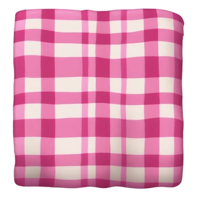 Pink plaid blanket sticker