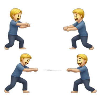 Men playing tug of war sticker