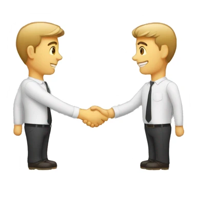 2 men handshake sticker