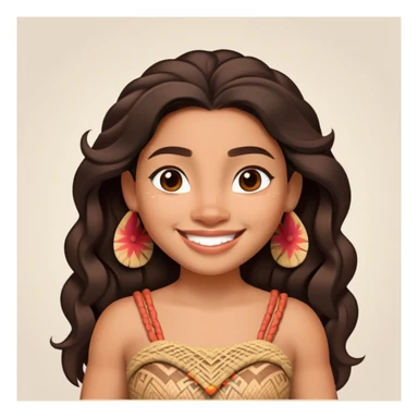 make me an emoji of Moana, the disney character. sticker