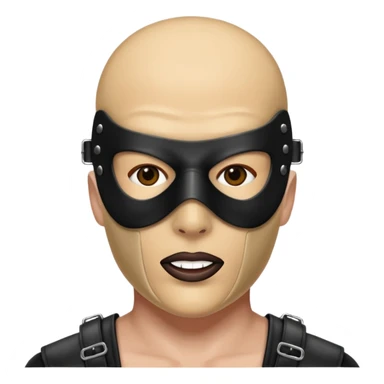 bdsm slave leather mask fullhead sticker