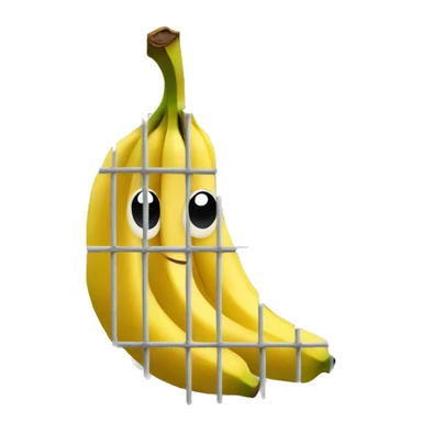 Banana inside cage sticker