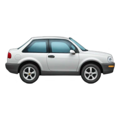 a car with squared wheels sticker