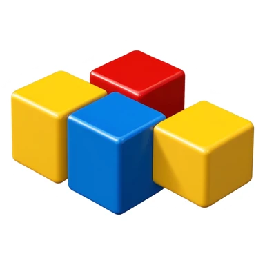 3 x lego blocks blue red yellow sticker