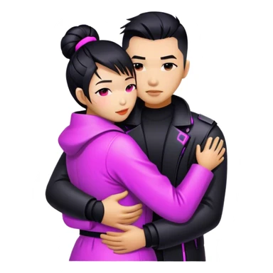 cyberpunk neon love sticker