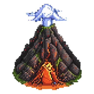 smiling volcano sticker