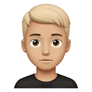 portrait of a boy black tee shirt sticker