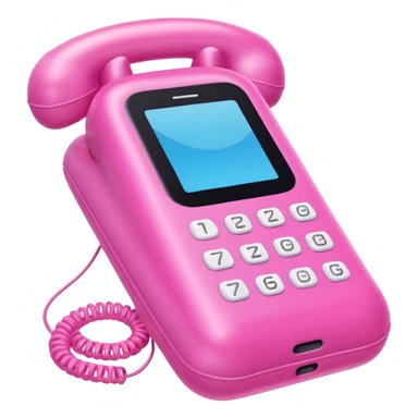KAWAII pink INFLATABLE phone SCULPTURE  sticker