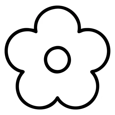contour de fleur juste la forme sticker
