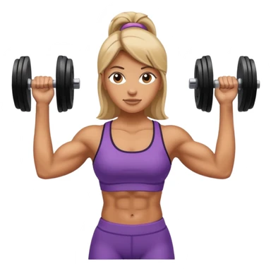 Treino pesos de academia feminina  sticker