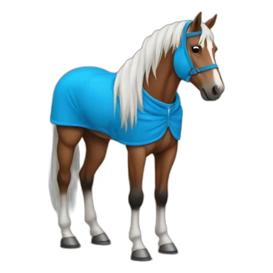 horse wearing blue hoodie sticker
