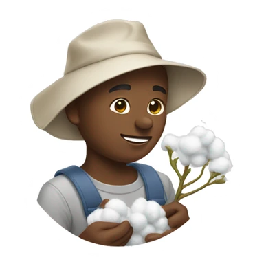 someone picking cotton sticker
