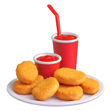 chicken mcnuggets with ketchup dip sticker