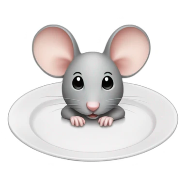 mouse holding an empty plate sticker