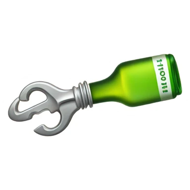 cork screw and bottle opener sticker