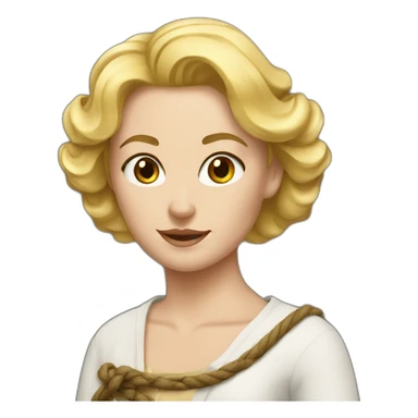 blond and white woman lasso sticker