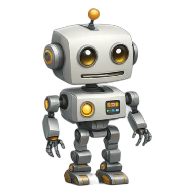 A friendly robot with a palette sticker