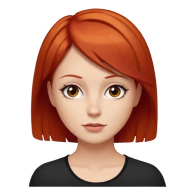 women with very short red hair and dark eyes sticker
