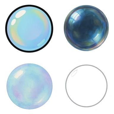 bubble, various illustration styles sticker