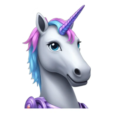 robot unicorn sticker