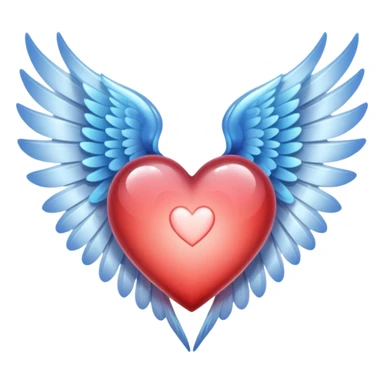 fairytale wings heart sticker