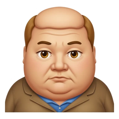 Fat uncle and small eye  sticker