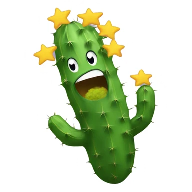 Um cacto chorando  sticker