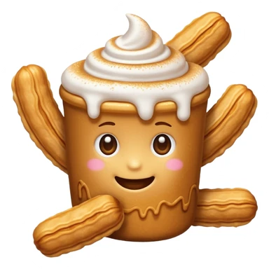 Now make, a Marshmellow churro emoji. Like, mixed together. sticker